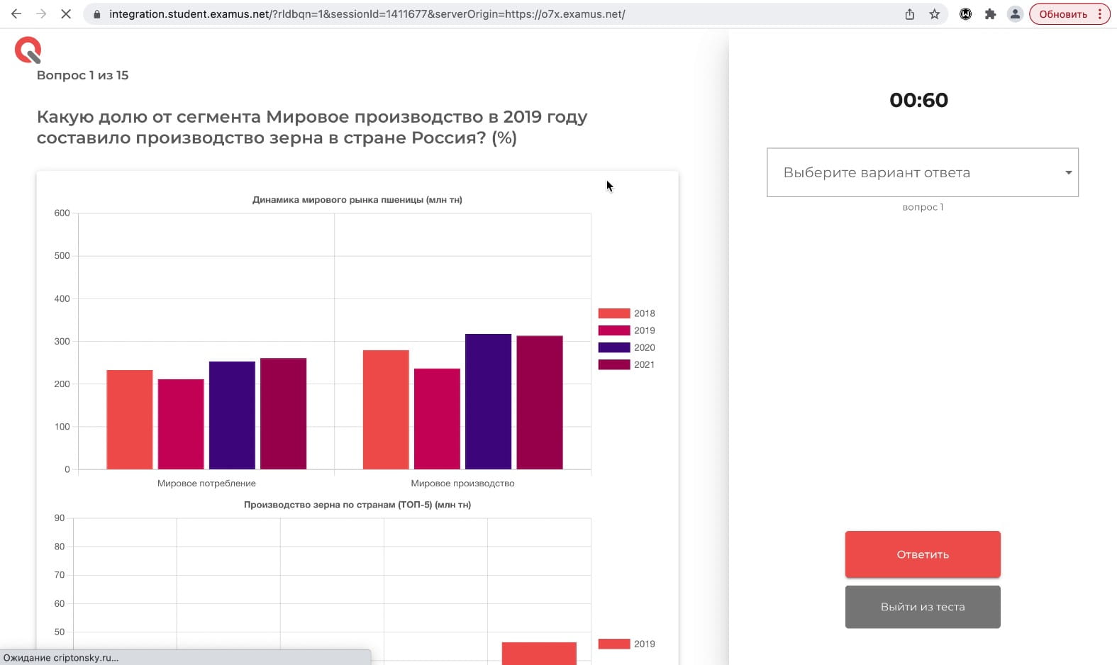 Процесс тестирования с прокторингом