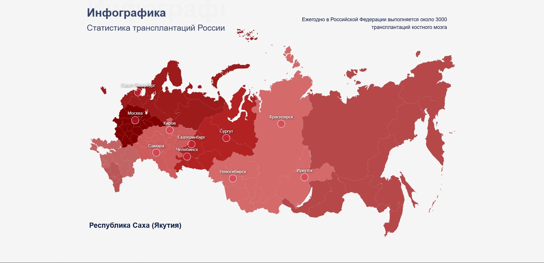 Карта трансплантационной активности