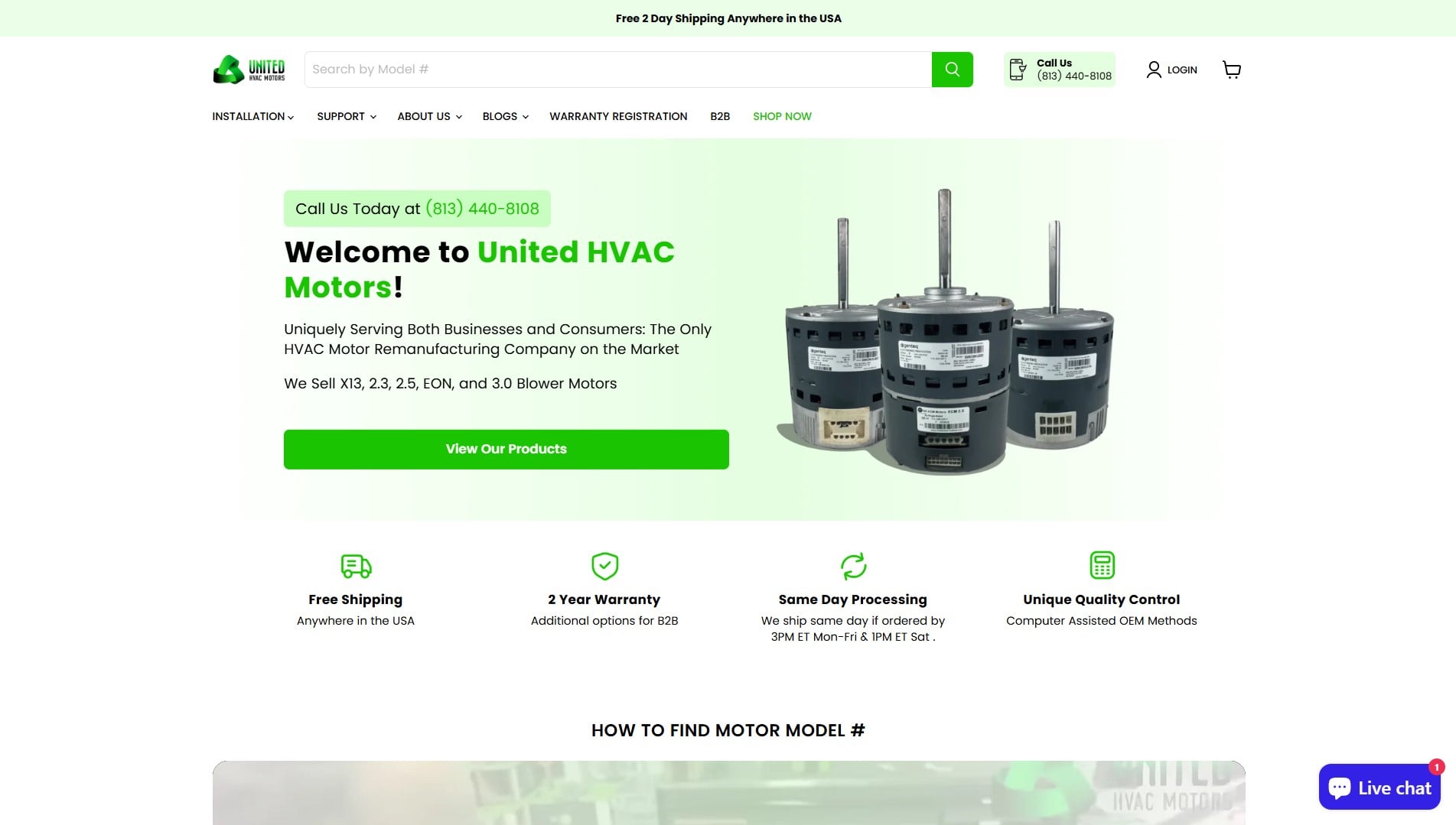 United HVAC Motors